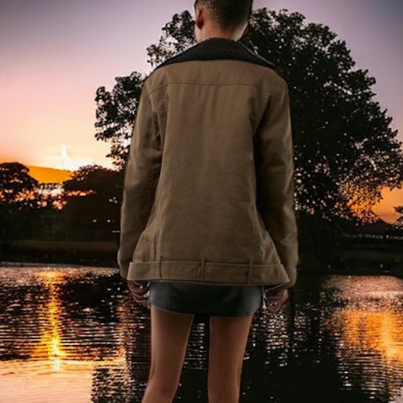 Express Fleece Lined Warm Jacket Green - Picture 3 of 3